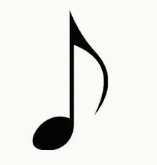 small animated music note
